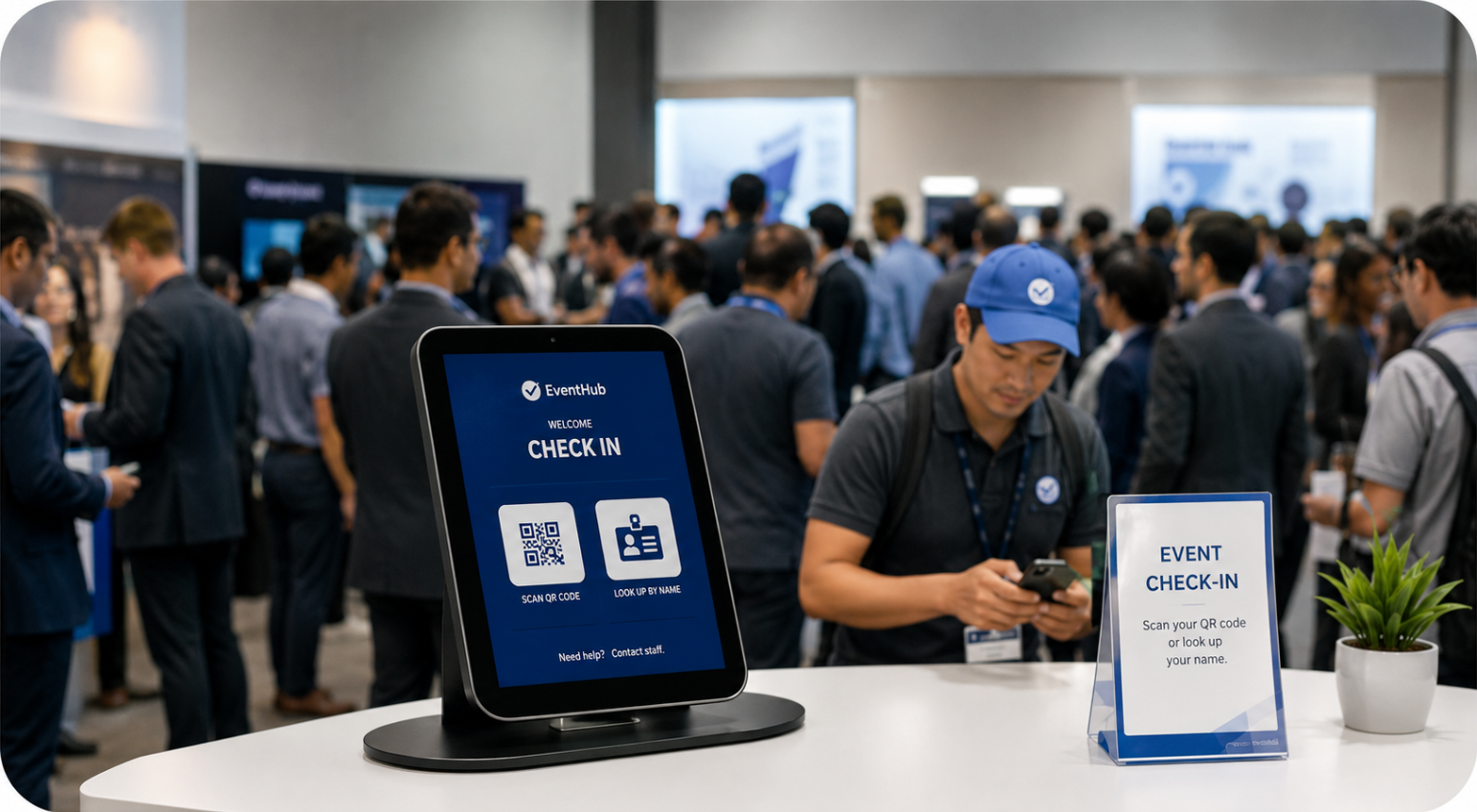 Event check-in area
