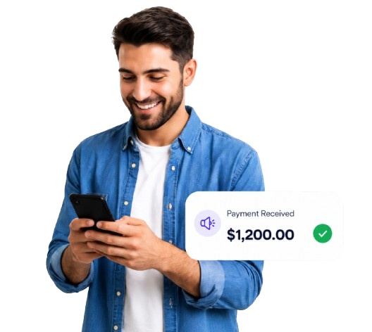 Customer receiving a mobile payment