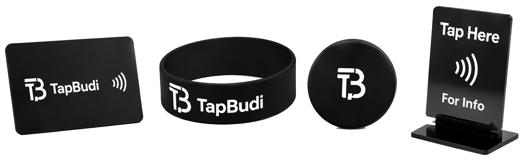 TapBudi card, band, dot and display products