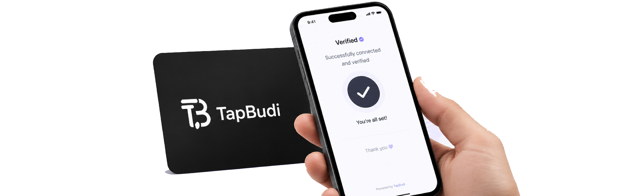 NFC card being tapped to a smartphone
