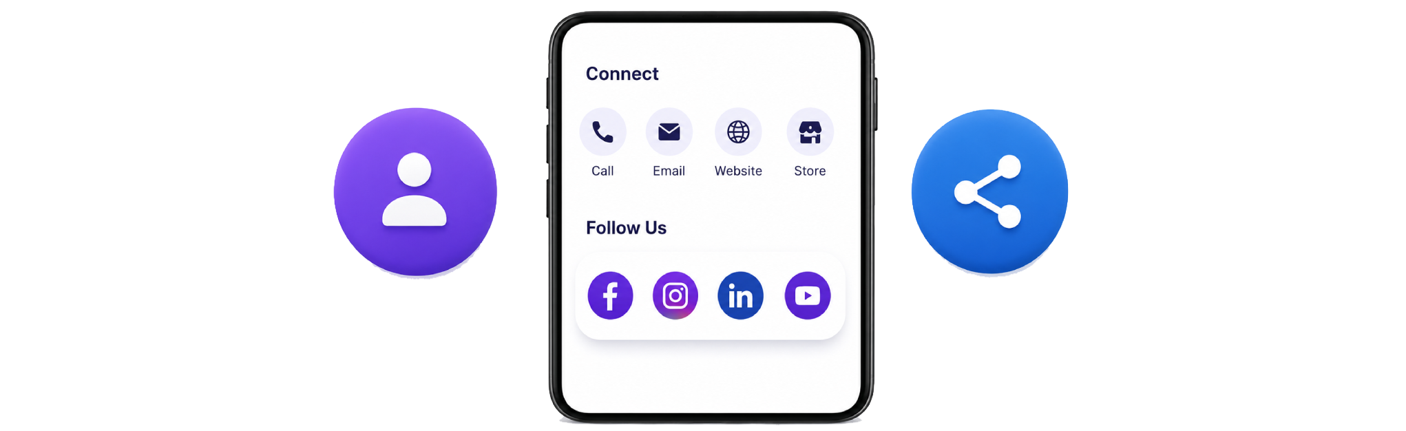 Contact profile shared instantly on a phone
